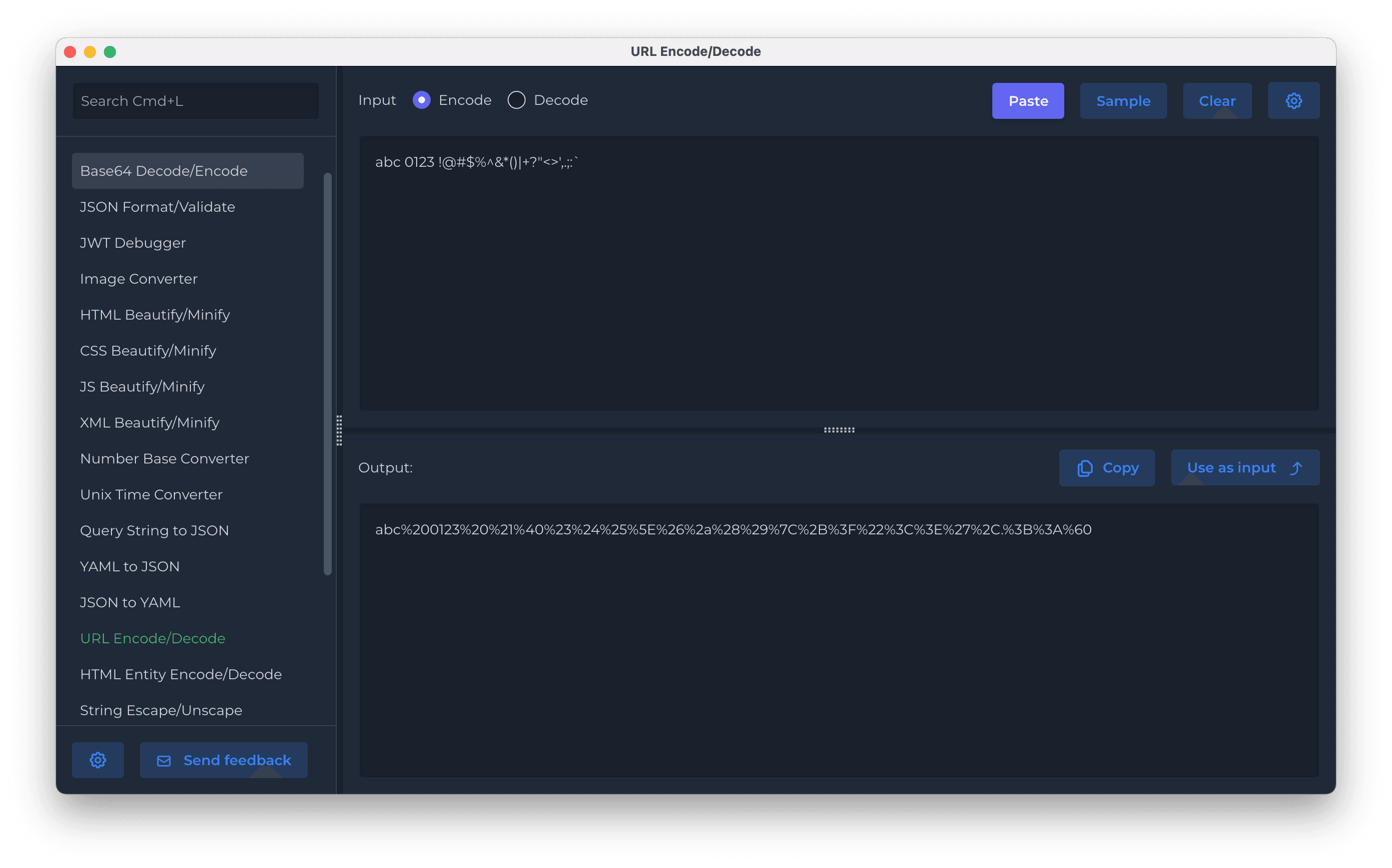 URL encode decode